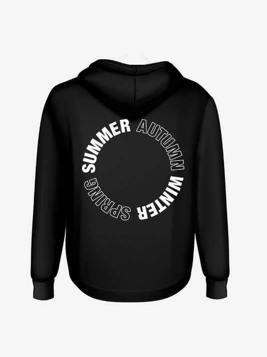 SEASONS CIRCLE HOODY BLACK